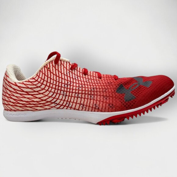 Under Armour Kick Distance 3 Track Spikes White/Beta Red Men’s 10.0 main image 9